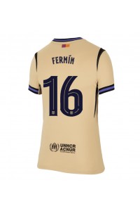 Barcelona Fermin Lopez #16 Voetbaltruitje Uit tenue Dames 2025-26 Korte Mouw